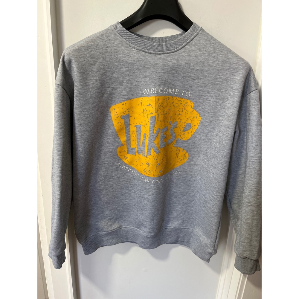 Gilmore Girls Luke’s Diner Stars Hollow Sweatshirt Gray XL